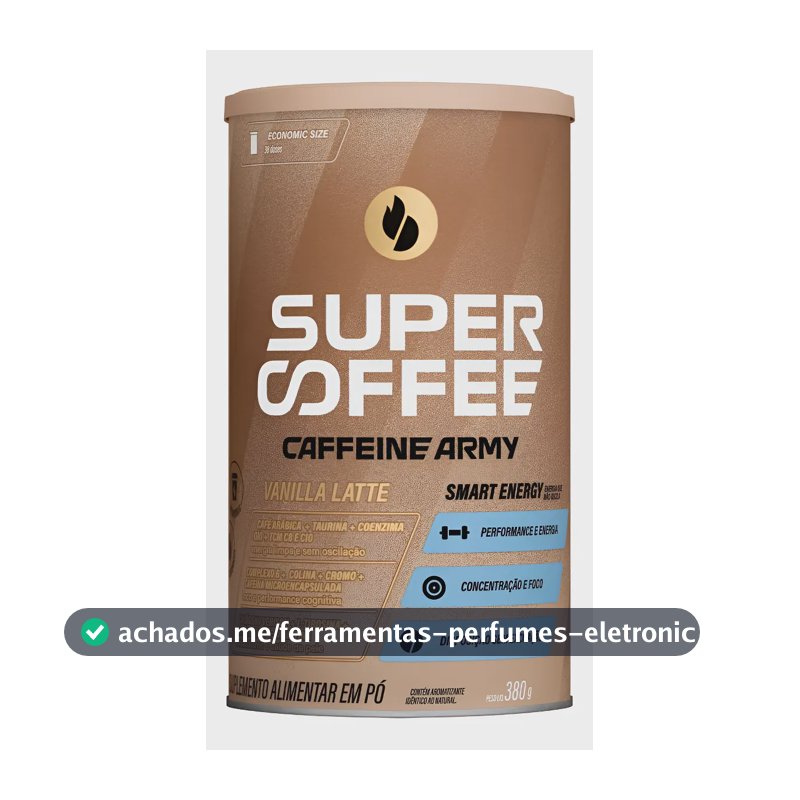 Cafe Funcional Supercoffee Vanilla 380g - Caffeine Army Baunilha Baunilha