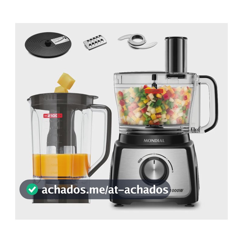 Multiprocessador Turbo Chef 5 Em 1 Mondial 1000W MPN-01-B