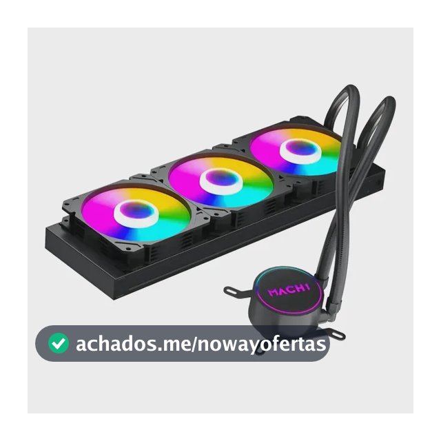 Water Cooler Mach1 Logic, 360mm, Rgb, Amd/intel - Gk360 Preto