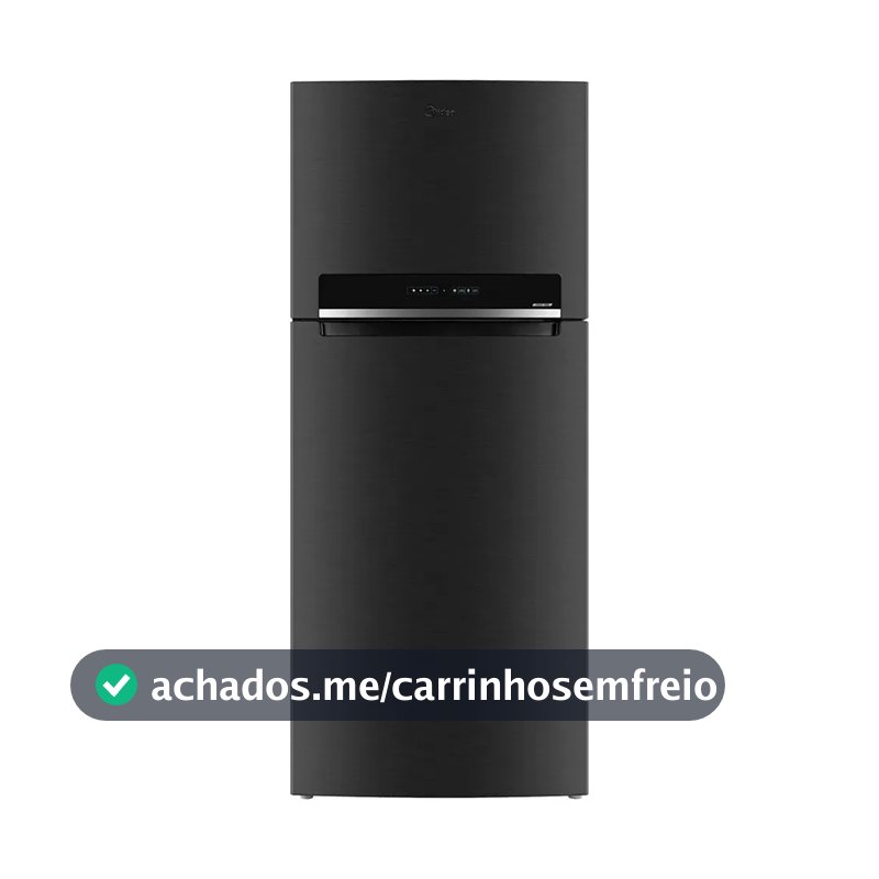 Geladeira Frost Free Midea 473 Litros MDRT611EVADX1 Duplex Inverter Turbo Freezer Preta