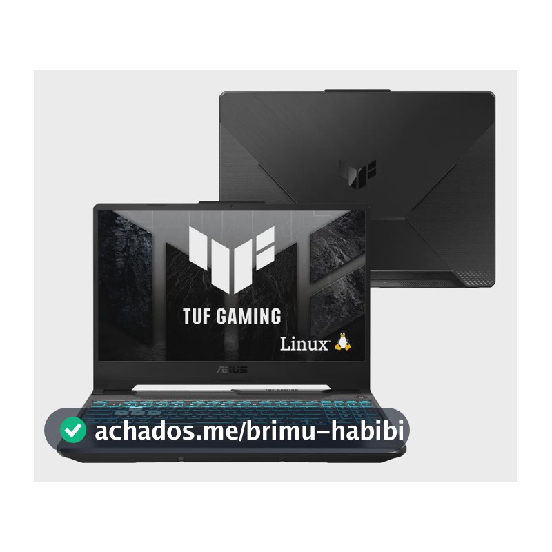 Notebook Gamer ASUS TUF Gaming A15, AMD RYZEN 7, RTX 3050, 8GB RAM, 512GB SSD, Linux KeepOS, Graphite Black - FA506NCG-HN216