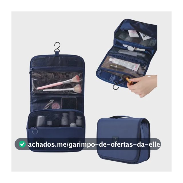 Necessaire Feminina Viagem Gancho Organizadora Mala Pendurar