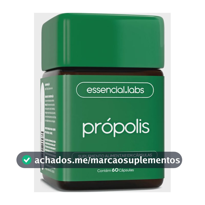 PRÓPOLIS VERDE com 1000mg por dose - Extrato com Máxima Absorção e Concentração - 60 Cápsulas