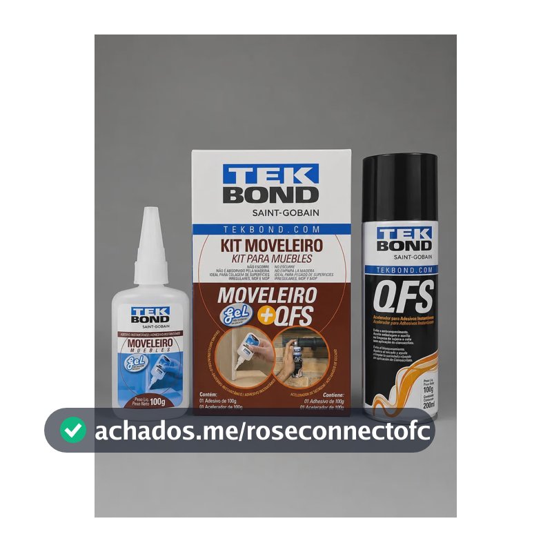 Kit Moveleiro Cola 100gr + Acelerador De Secagem Qfs Tekbond