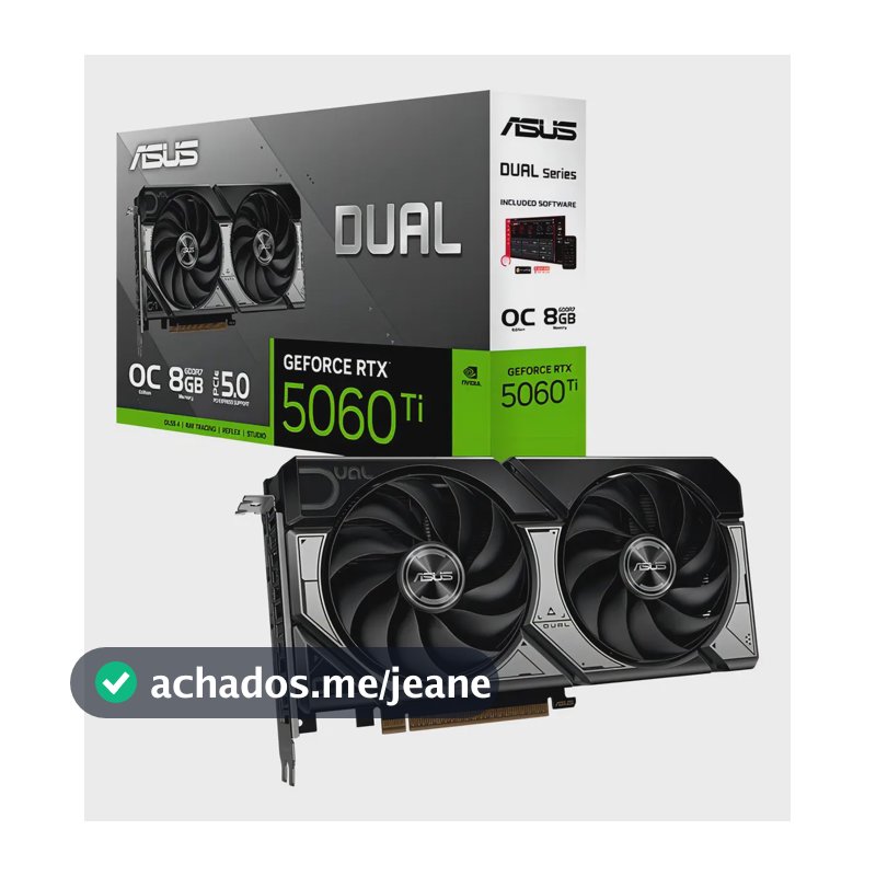 Placa de Vídeo ASUS RTX 5060 TI DUAL O8G GeForce 8GB GDDR7