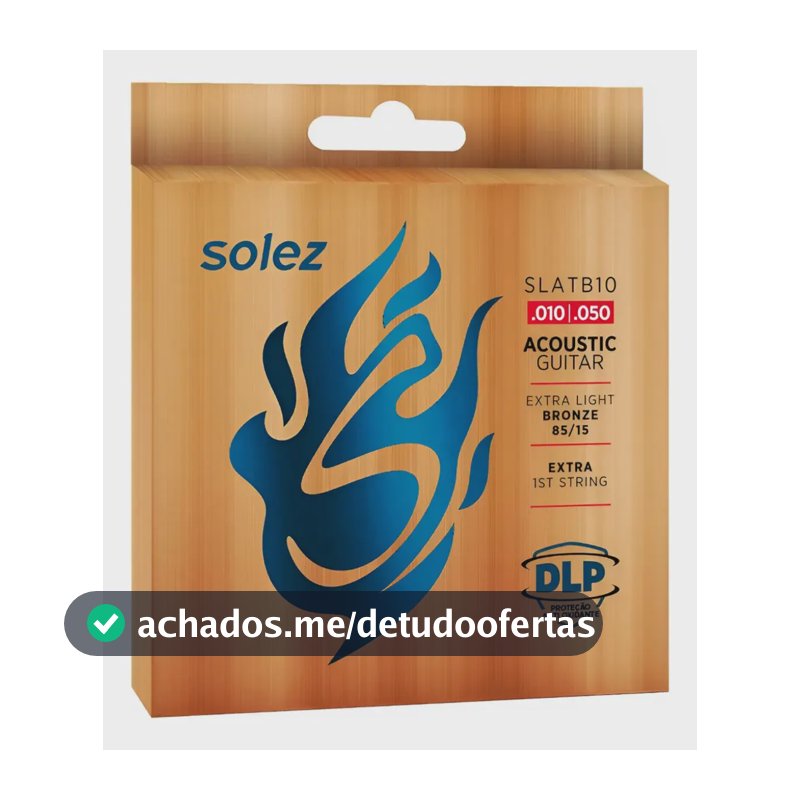 Encordoamento Solez Para Violão 010 Bronze Extra Light