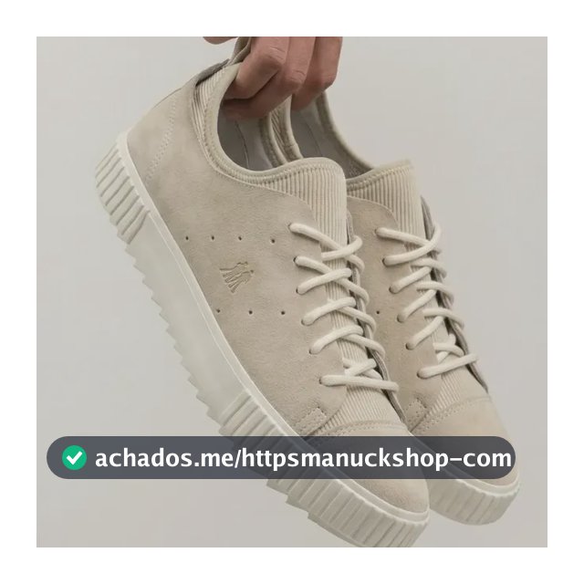 Tênis Masculino Polo Wear Camurça Casual Premium Off White Liso 40 Br