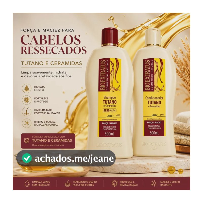 Kit Tutano Bio Extratus Shampoo, Condicionador 500ml