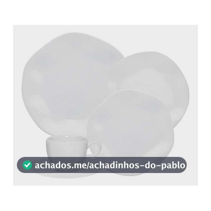 Jogo De Jantar Branco Ryo White 20 Peças Oxford Porcelanas