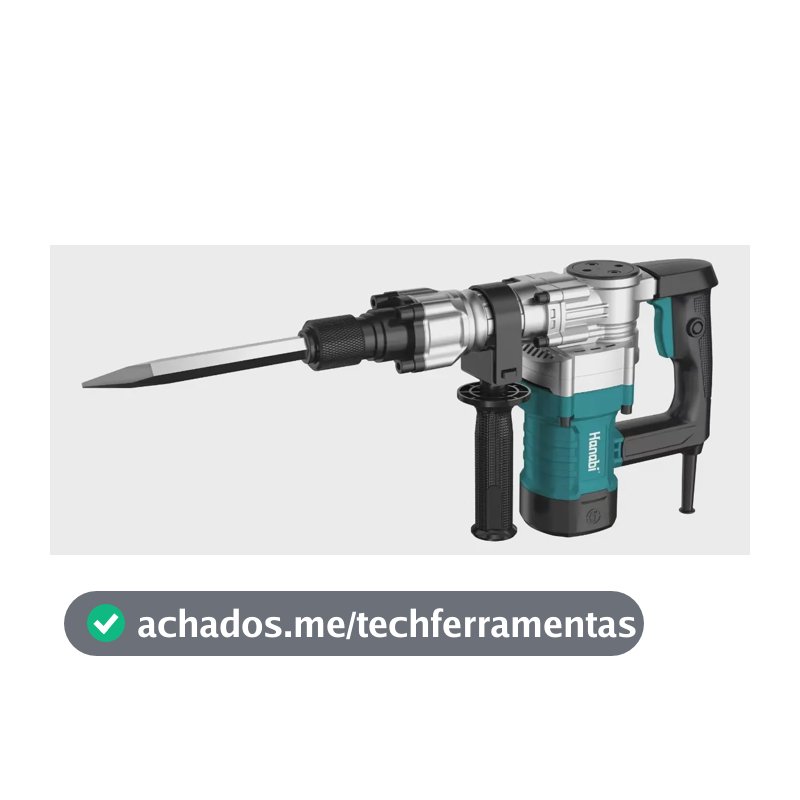 Martelete Rompedor Demolidor Elétrico Sds 1260w 3800bpm Cor Azul/Kit Martelete Rompedor Perfurador De Concreto Hanabi