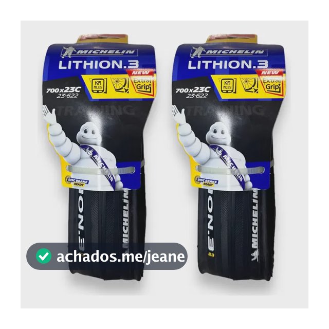 Pneu Michelin Lithion 3 Kevlar 2 velocidades 700x23, preto
