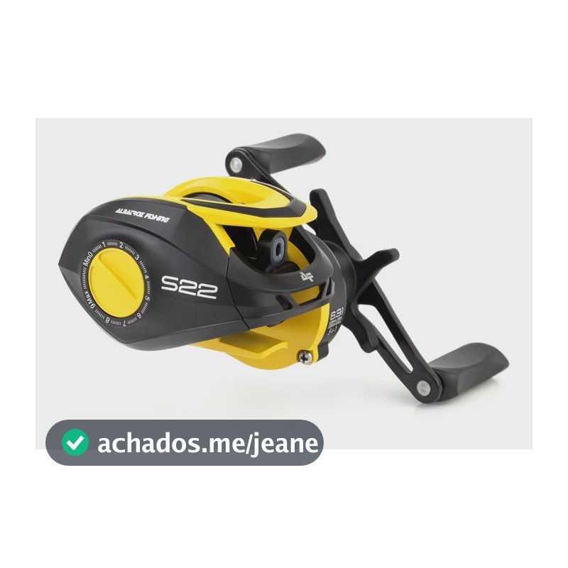 Carretilha Albatroz Fishing S22 6 Rolamentos Esquerda Amarela 6.3:1