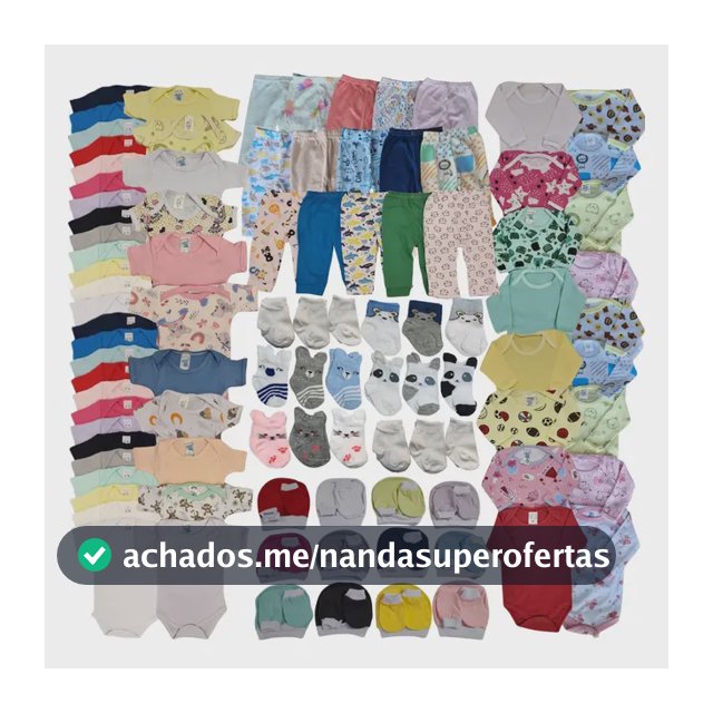 Kit Enxoval 36 Peças Bebê Algodão Antialérgico