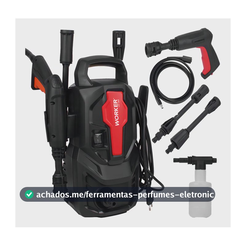 Lavadora De Alta Pressão Potente 1305lbs Kit Shampoo Worker