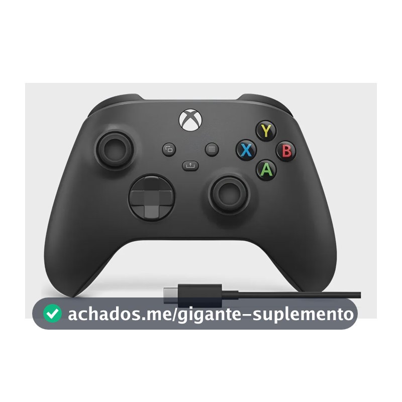 Controle Microsoft Xbox Xbox Series X|s + Cabo Usb-c Preto Carbon Black