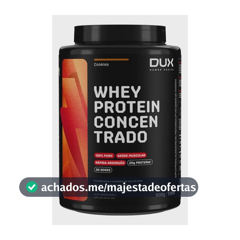 DUX HUMAN HEALTH Whey Protein Concentrado Suplemento 900g Sabor Torta De Limão