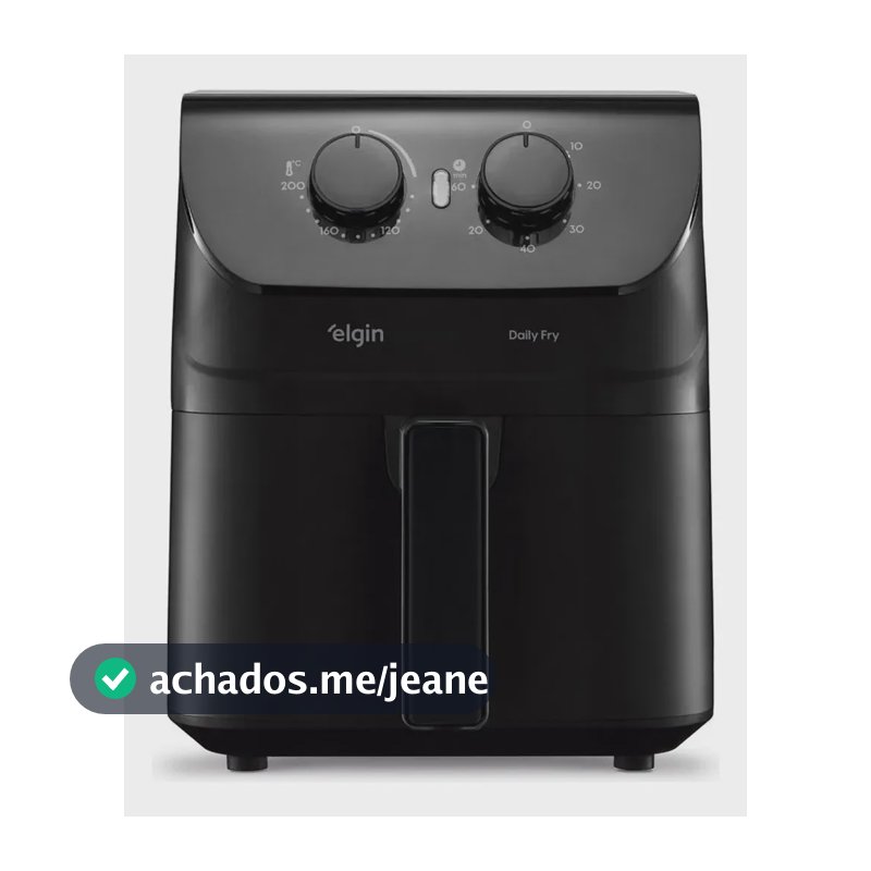 Fritadeira Elétrica Air Fryer 4,2l Com Grelha Af42g Elgin Preto 220v
