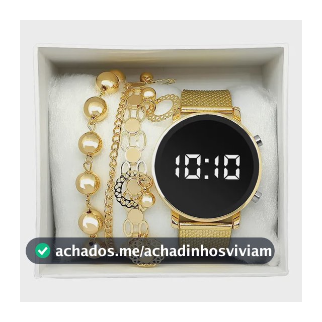 Relógio Feminino Digital Redondo Barato Original + Pulseira