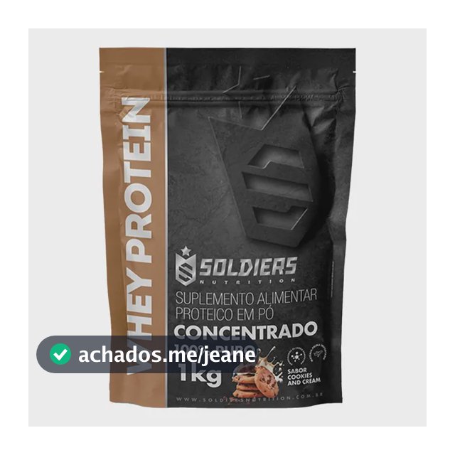 Whey Protein Concentrado 1kg Cookies Soldiers Nutrition
