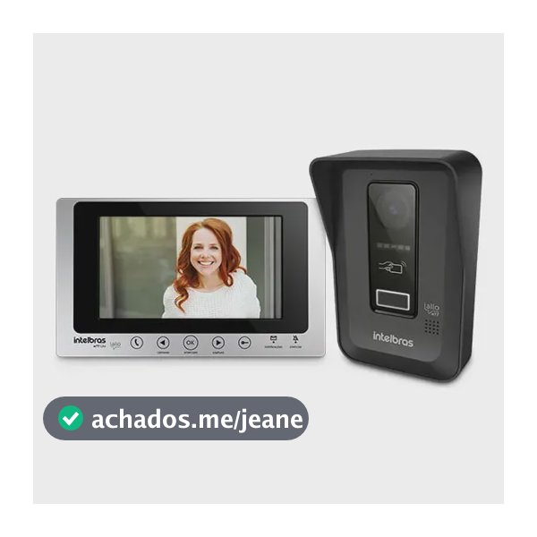 Porteiro Eletrônico Intelbras Allo Wt7 Lite Preto