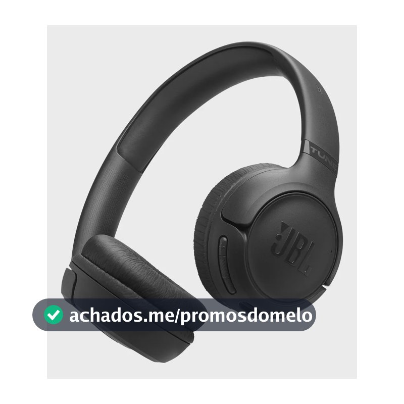 Fone de Ouvido JBL Tune 530BT Bluetooth Sem Fio Preto Headphone com Microfone Wireless Estéreo Graves Potentes Confortável
