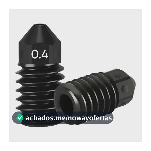 Kit 2 Bico Nozzle 0,4mm Bambu Lab A1 A1 Mini Rosqueável