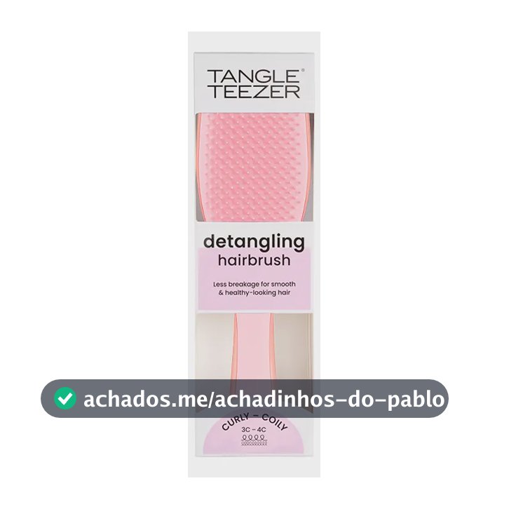 Escova The Ultimate Detangler Naturally Curly Mango Rosa Tangle Teezer