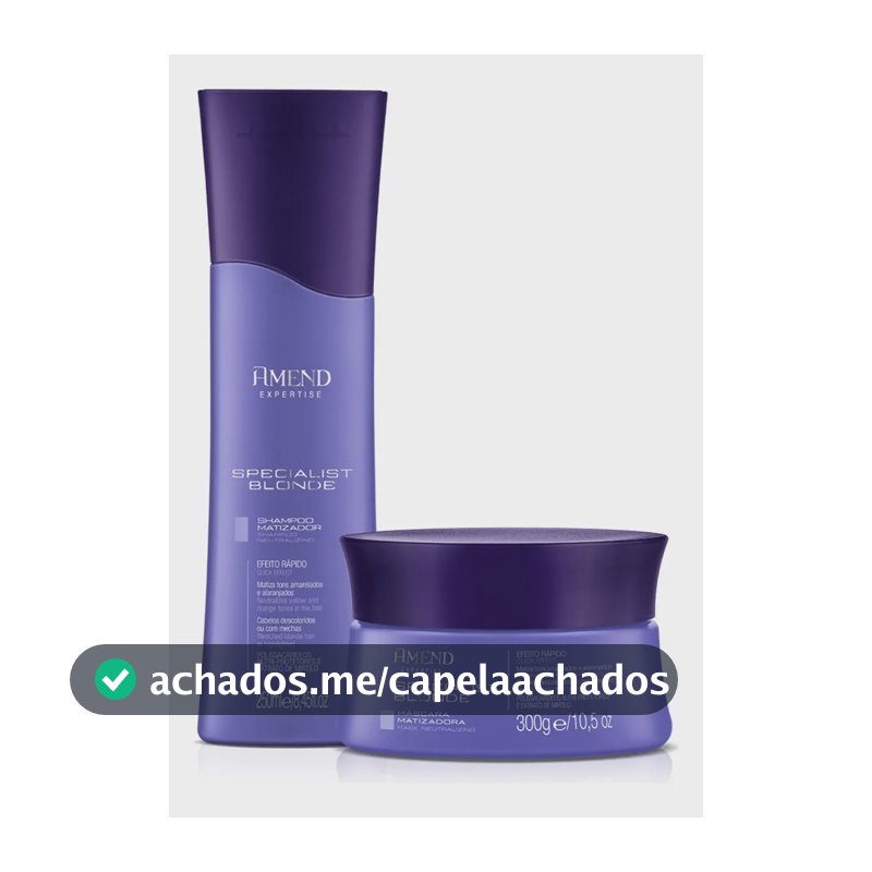 Kit Amend Specialist Blonde Matizador Shampoo E Mascara