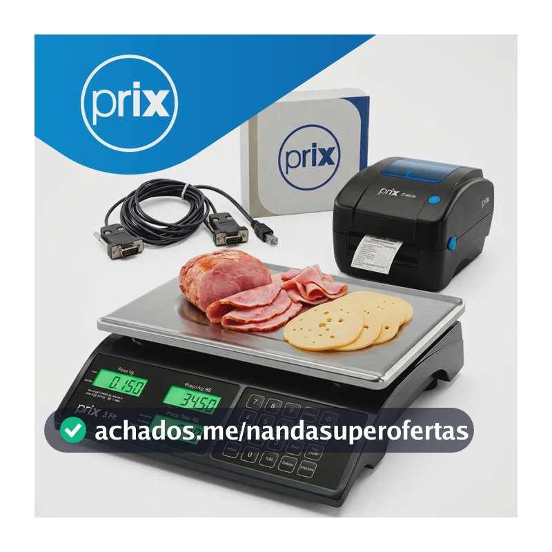 Balança Da Toledo Prix 3 Fit 32kg + Etiquetadora It400m Cor Preto