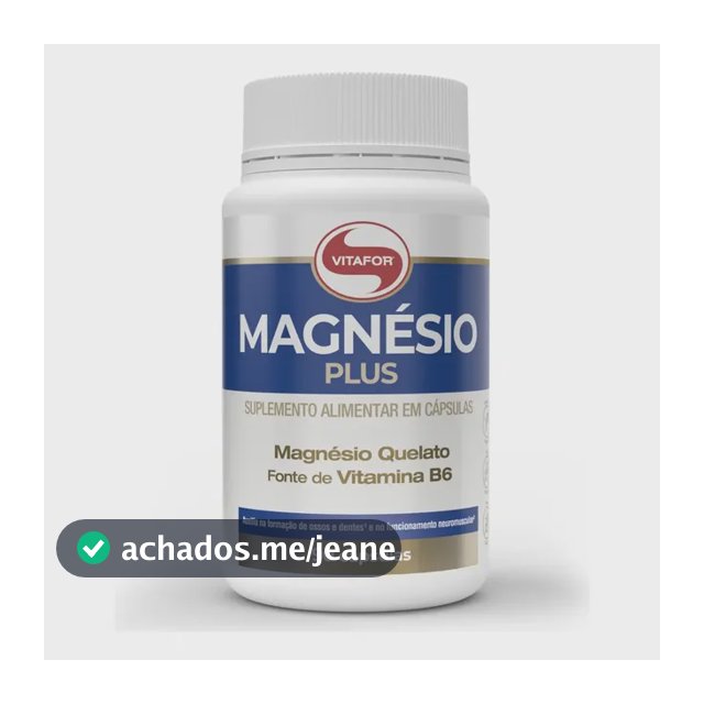Magnésio Plus 90 Cápsulas Vitafor Sem Sabor