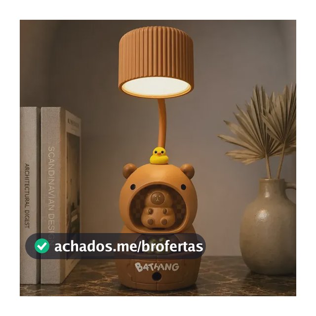 Luminária De Mesa Capivara - Apontador+luz Noturna Usb