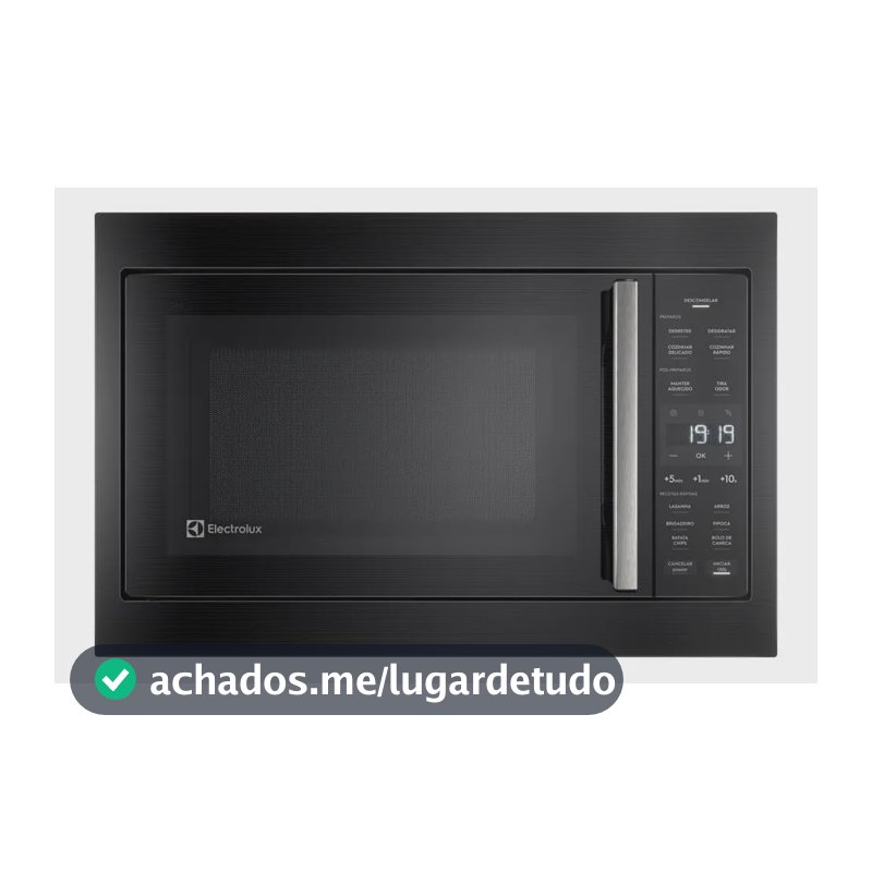 Micro-ondas de Embutir Electrolux 34L Preto Experience com Descongelamento Assistido ME3BP