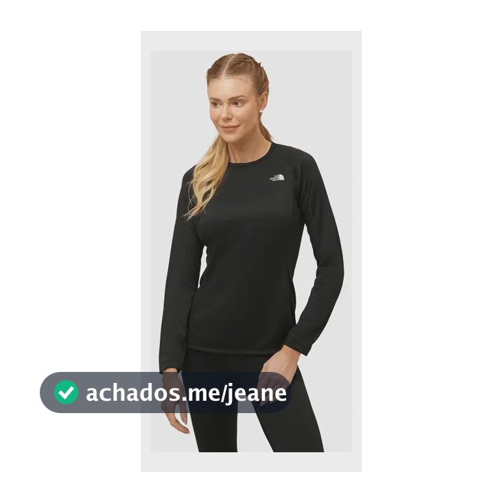Camiseta  Feminina Segunda Pele Warm L/s The North Face Tnf Black N/a M Liso