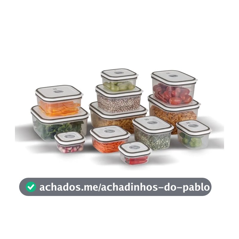 Electrolux Kit 12 Potes Herméticos de Plástico Retangulares