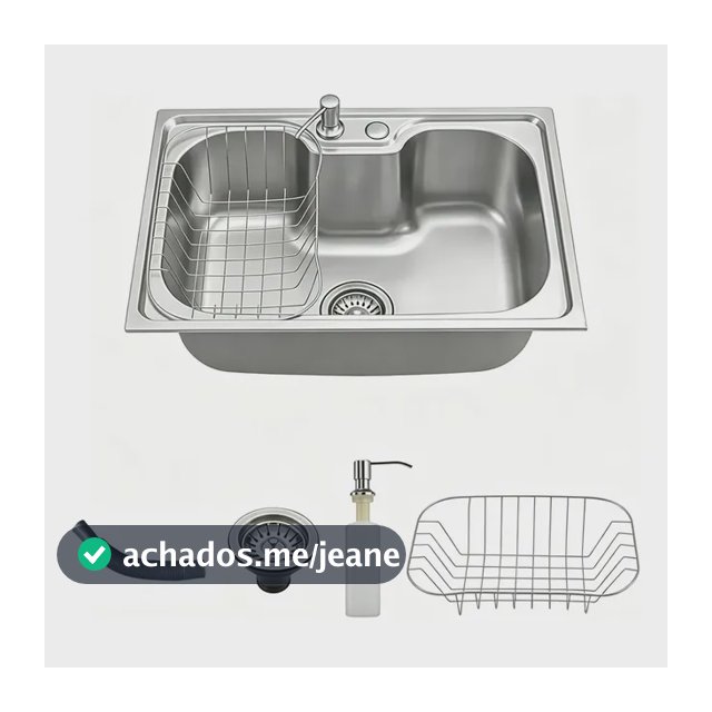 Kit Cuba Gourmet Cozinha Aço Inox 304 50x40cm Com Acessórios Prateado