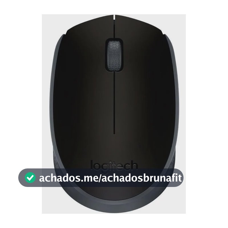 Logitech Mouse Sem Fio M170 Preto Cinza USB 2.4GHz Ambidestro Compacto para Notebook PC Computador com Nano Receptor USB Conexão Sem Fio Tecnologia Wireless Com De 1000DPI