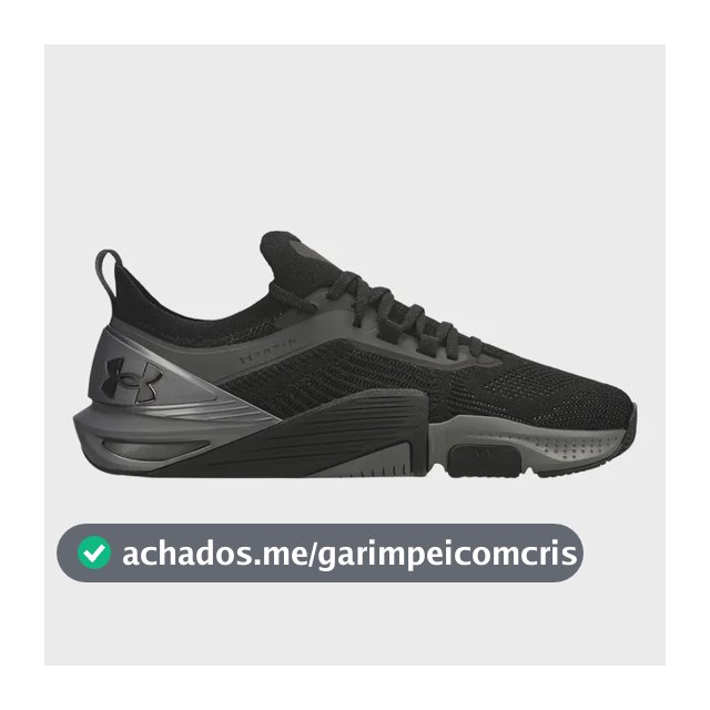 Tênis Academia Treino Unissex Tribase Cross 2se Under Armour Preto E Grafite Liso 42 Br