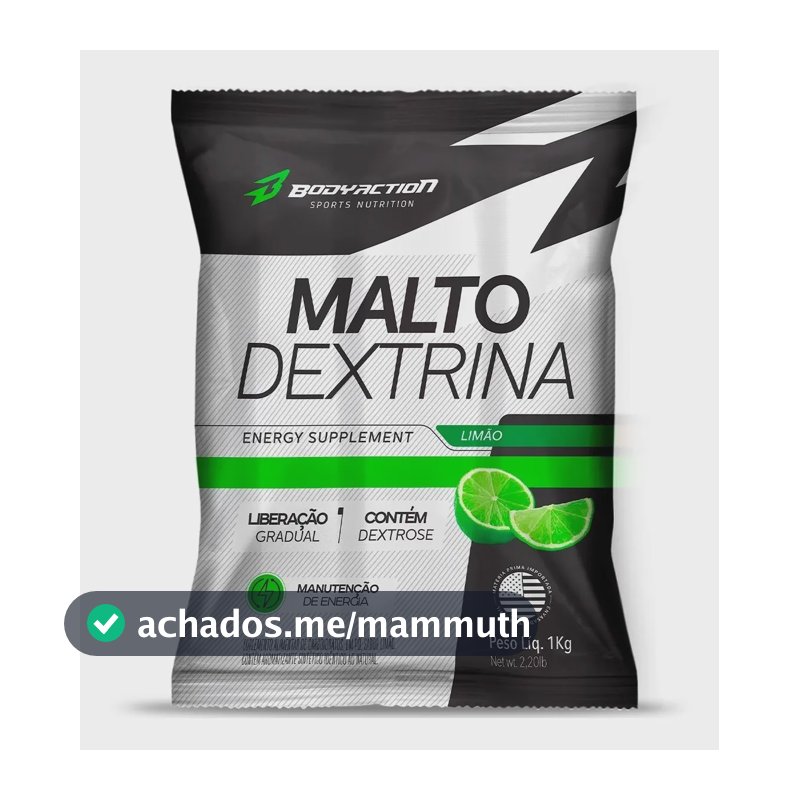 Maltodextrina 1kg - Bodyaction Sabor Limão