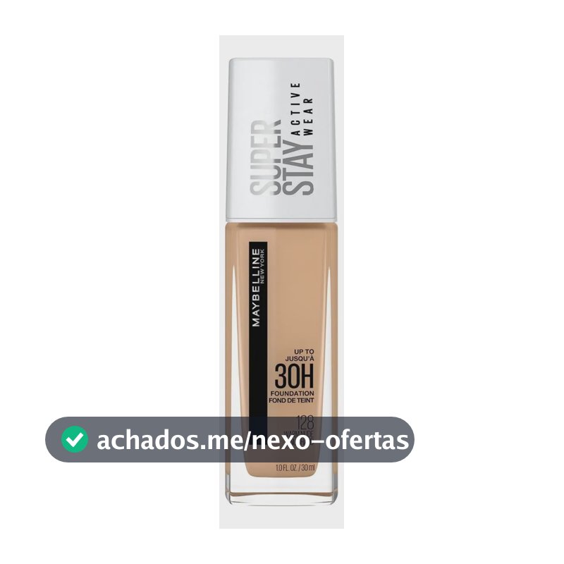 Maybelline NY Base Alta Cobertura Super Stay Active Wear Resistente ao Suor Alta Duração até 30h na Pele, Cor 220 Warm Nude, 30ml