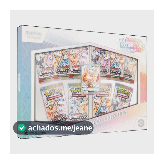 Pokémon Box Evoluções Prismáticas Coleção Eevee Arco Íris