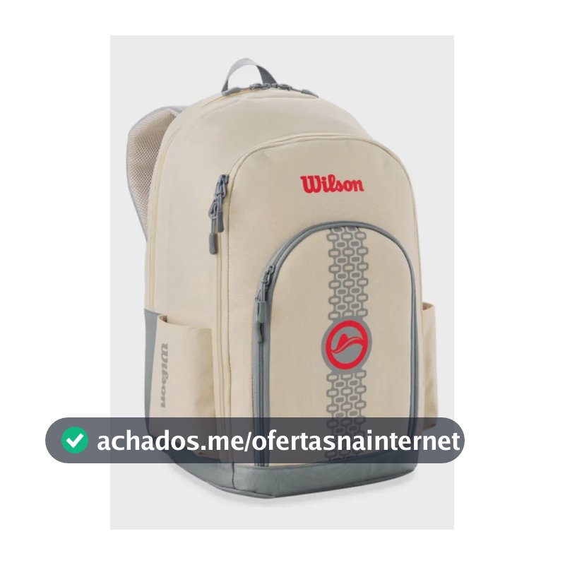 Mochila Wilson Tour Rio Open 2026 para Tênis – Creme