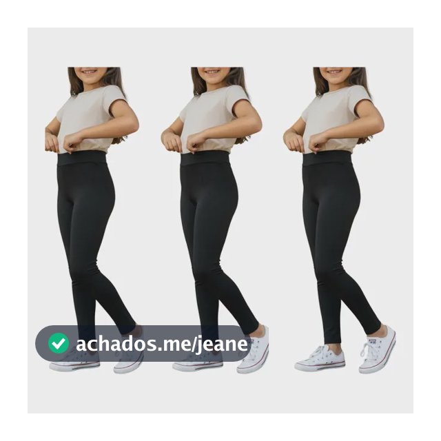 Kit 3 Calça Leg Infantil Suplex Uniforme Escolar Legging