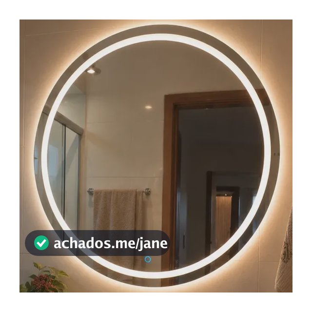 Espelho Grande Touch Led 3 Cores Jateado Fino 50 Cm Banheiro