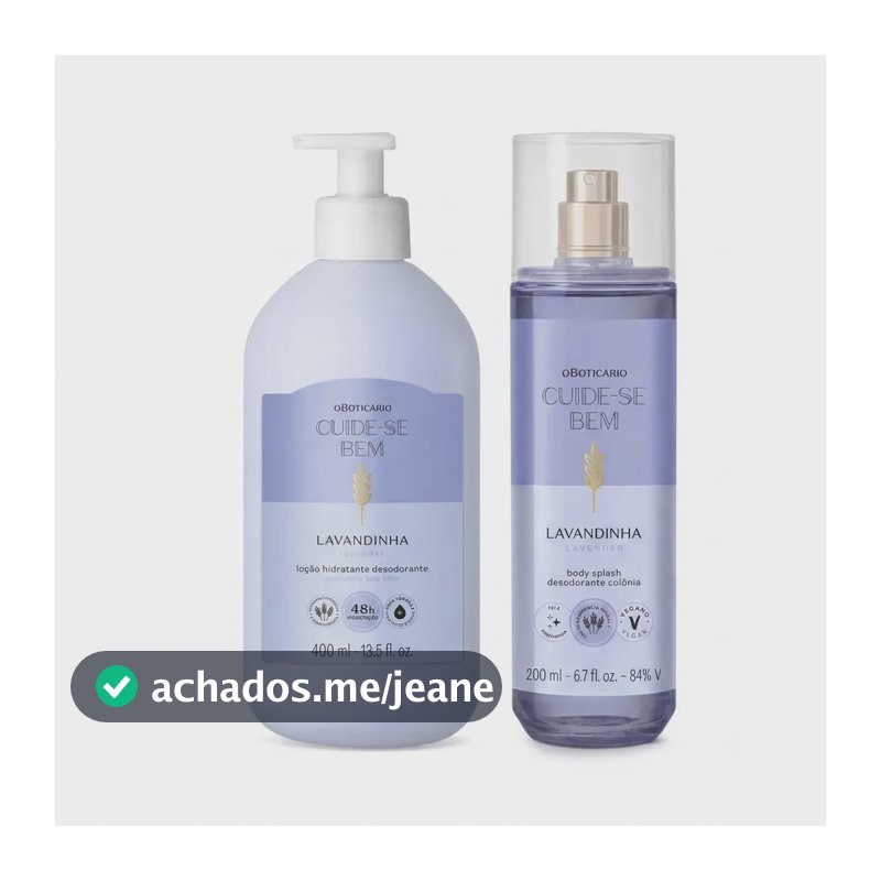 Combo Cuide-se Bem Lavandinha: Body Splash 200ml + Loção Cor