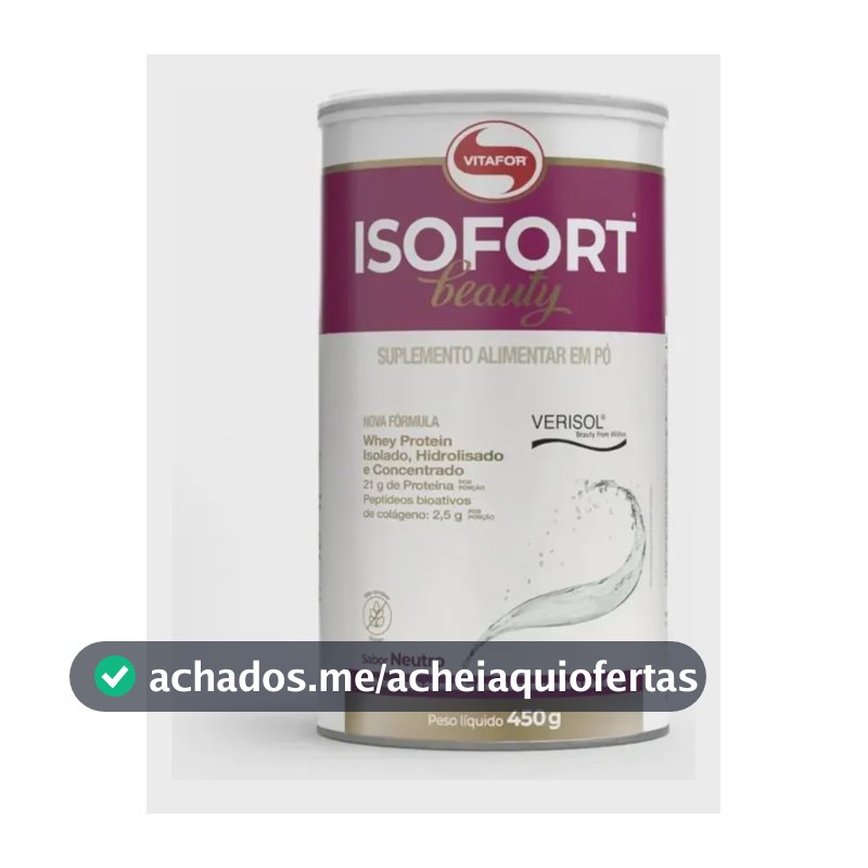 Suplemento Alimentar Isofort Beauty Neutro 450g Vitafor Sem Sabor