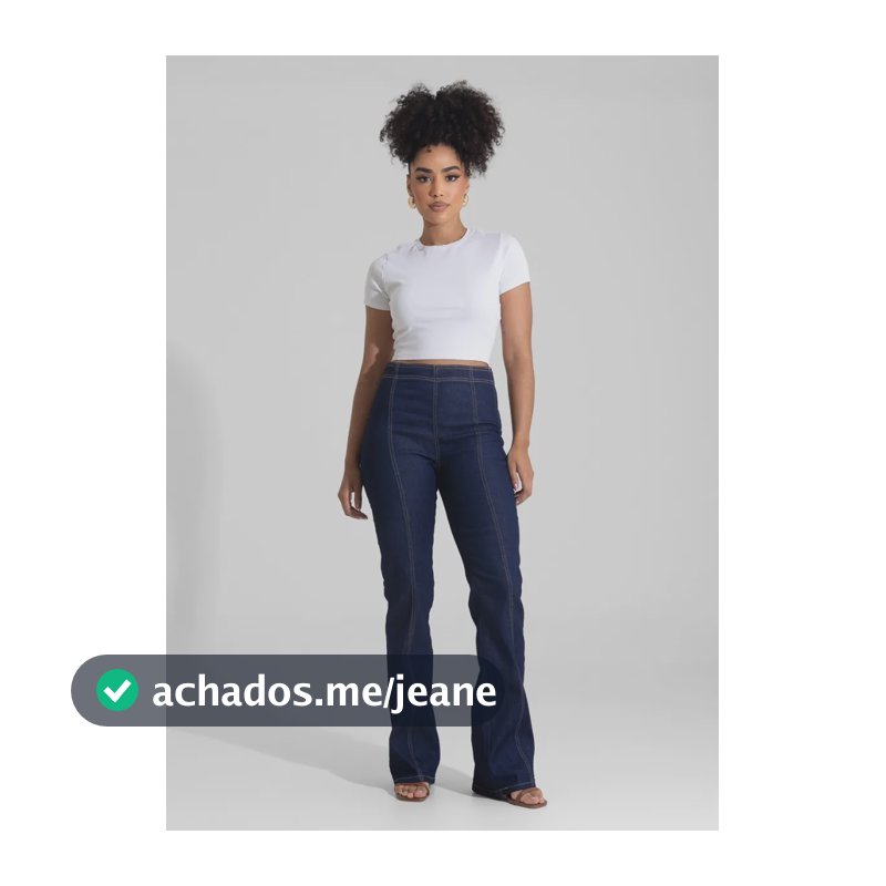 Jeans Sawary Feminina Calca Boot Cut_282651 Índigo Liso 42