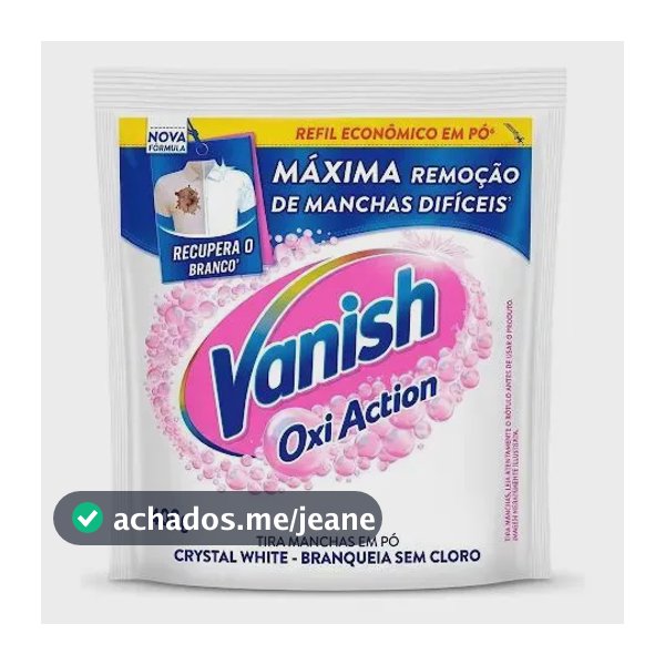 Vanish Oxi Action Tira Manchas Pó Crystal White 400g