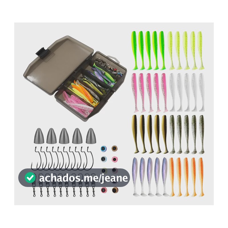 Kit 76 Iscas Artificiais Glitter Para Pesca Tucunaré Robalo Colorido