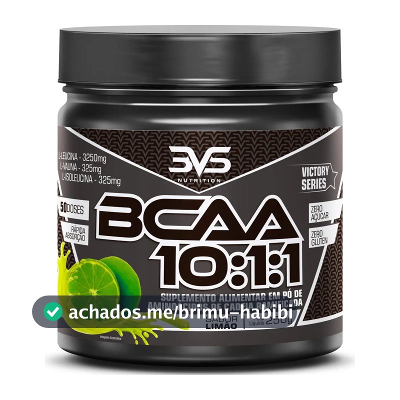 Bcaa Em Pó 10:1:1 Sabor: Limão - Fórmula Exclusiva Ultra Concentrada Com 3900mg De Aminoácidos Por Dose - 250g