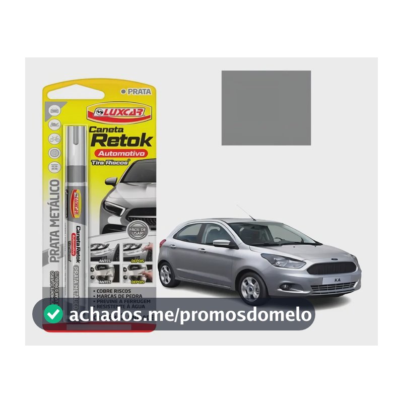 Caneta Retok Tira Riscos Automotivos Diversas Cores Luxcar Cor Prateado